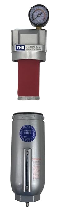 1" NPT Industrial Coalescing 0.01u Micron Filter Removes 99.98% of Oil - Image 3