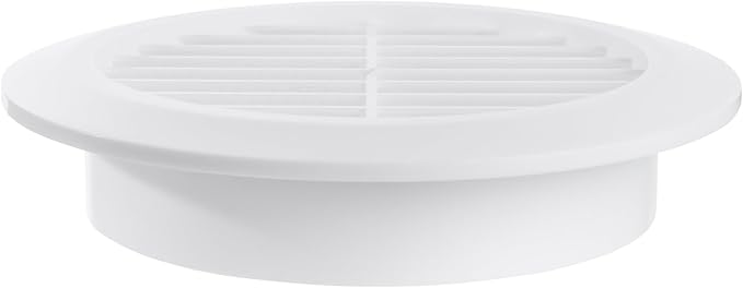 White 4" Inch Round Ventilation Grille - Image 7