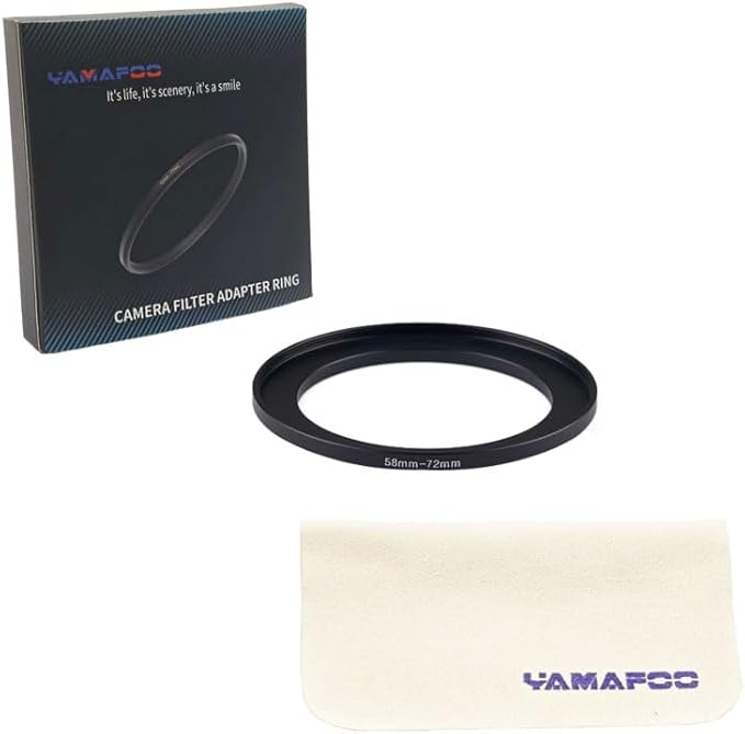 YAMAFOO 58mm to 72mm Step-Up Ring/Step Down Rings Filter Adapter - Image 2