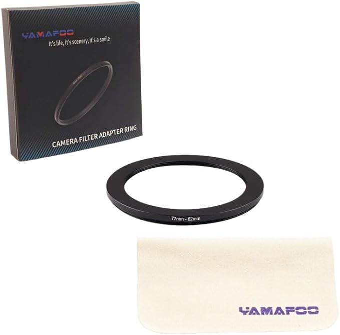 YAMAFOO 77mm to 62mm Step-Up Ring/Step Down Rings Filter Adapter - Image 2