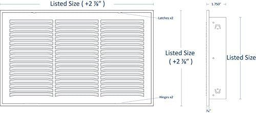 HVAC Premium 14" X 24 Steel Return Air Filter Grille - Image 2