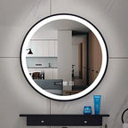 Bathroom Mirror Round Illuminated LED Light Bathroom Mirror, Wall Mounted Mirror - Image 4