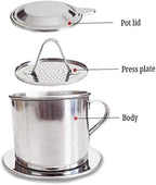 2 Sets Vietnamese Coffee Filter Stainless Steel Coffee Pot Drip Infuse Cup - Image 7