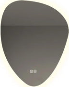 Irregular Bathroom Mirror with LED Lights, Wall Mounted Mirror with Touch by YUGXTH