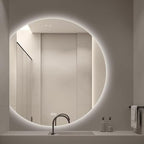 Bathroom Mirror, Dimmable LED Vanity Mirror Half Circle, Illuminated Mirror - Image 7
