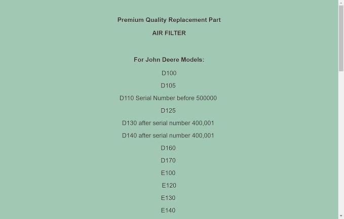 Replacement Air Filter Cleaner For John Deere X126 X135R X140 X145 X146R X155R - Image 7