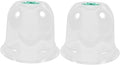 2pcs Small Garden Cloche Clear Plastic Humidity Domes by LIOOBO