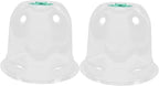 2pcs Small Garden Cloche Clear Plastic Humidity Domes by LIOOBO