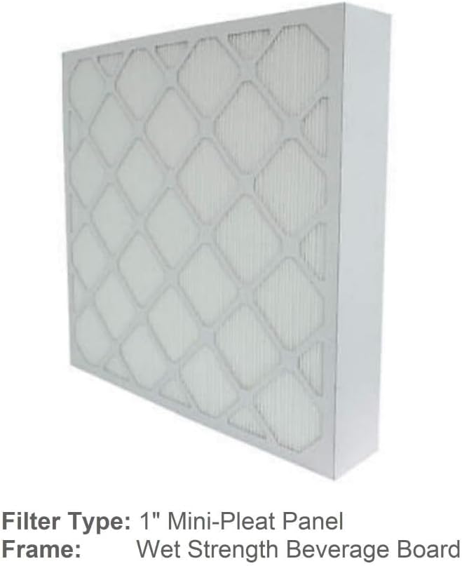 24x24x1 Mini-Pleat Synthetic Panel Air Filter – 1” Beverage Board Frame – MERV - Image 3
