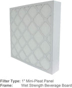 20x20x1 Mini-Pleat Synthetic Panel Air Filter – 1” Beverage Board Frame – MERV - Image 3