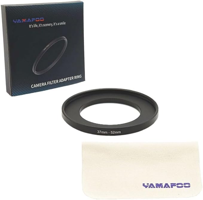 YAMAFOO 37mm to 52mm Step-Up Ring/Step Down Rings Filter Adapter - Image 2