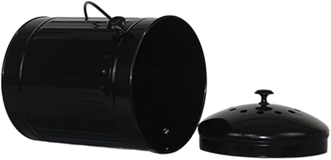 Markson Compost Bin with Airflow Lid and Charcoal Filter 1.5 Gallon Metal Black - Image 5