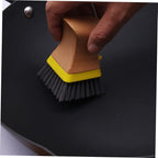 Natural Wood Handle Sponge Scrubber Tile Scrubber Brush Cleaner Kitchen - Image 4