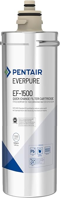 Pentair Everpure EF-1500 Quick-Change Filter Cartridge, NSF Certified to Reduce by Everpure