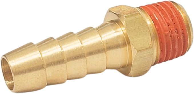 2 Pack Brass Air Hose Barb Fittings Adapter Set, 3/8 Inch Barb to 1/4 Inch NPT - Image 8