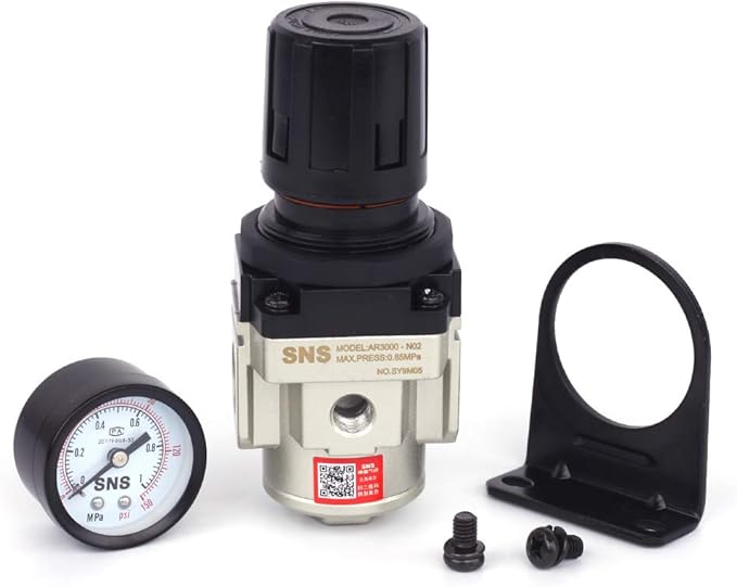 SNS AR3000-N02 Female Thread 1/4 NPT Air Pressure Regulator 0-150 PSI Adjustable - Image 3