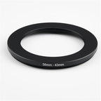 58mm to 43mm Step-Down Ring Filter Adapter, Metal Ring Step-Down Rings Adapter - Image 2