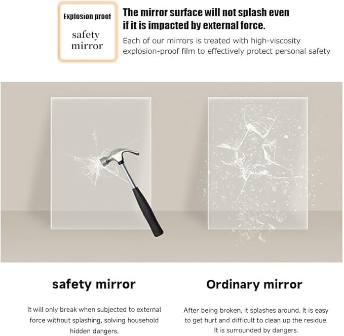 JSLJDM 500X500 mm Illuminated Backlit LED Bathroom Mirror, Wall Mounted - Image 7