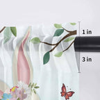 Easter Sheer Valances for Windows 60"x18", Light Filtering Kitchen Curtains - Image 7