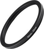 58mm to 52mm Step Up Ring Filter Adapter Black Metal Step up Adapter Rings by Unknown