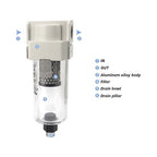 1pc Vacuum Water Droplet Separator Vacuum Pipeline Filter Negative Pressure - Image 3