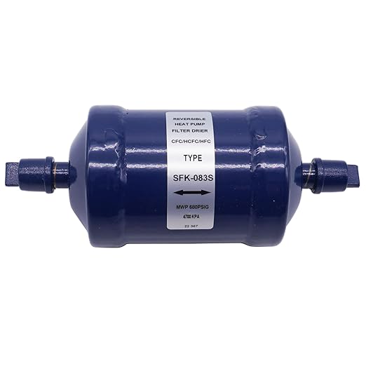 Bi Flow Filter Drier for Heat Pump, 3/8" SAE Sweat Liquid Line Filter Drier by AIB2C