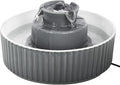 Ceramic Cat Water Fountain, 2.1L/71oz Cupcake Pet Water Fountain by Waatoos