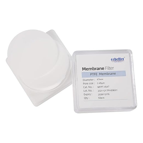 100 PCS PTFE Disc Membrane Filters Hydrophobic 47mm 5.0µm Pore Size by COBETTER