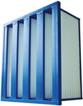 Mini Pleat Rigid Microglass V-Bank Air Filter 24x24x12 – MERV 14 ASHRAE 52.2 by AccuraFil