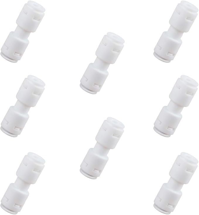Push to Connect Fittings for Reverse Osmosis Water Filter 1/4" Equal Straight by ESHIONG