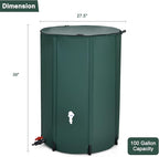 Goplus 100 Gallon Collapsible Rain Barrel, Portable Rain Barrels to Collect - Image 7