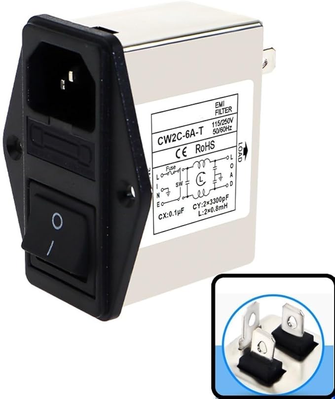 IEC Power Filter, Inlet Power Socket, IEC Socket Power Filter - Image 2