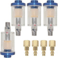 Oil Water Separator for Air Line, 1/4 Inch NPT Inlet and Outlet, Air Compressor by Qolekog