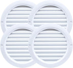 VENTS-US - 4" White Round Plastic Vent Cover - Compatible with 4 Inch Diameter - Image 2