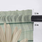 Daisy Flower Sheer Valances for Windows 54"x18", Light Filtering Kitchen - Image 7