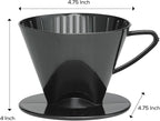 Fino Pour-Over Coffee Brewing Filter Cone, Number 2-Size, Brews 2 to 6-Cups - Image 3