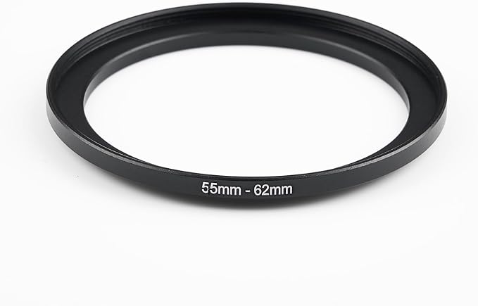 55mm to 62mm Step-Up Ring Filter Adapter, Metal Ring Step-Up Rings Adapter - Image 2