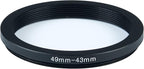 49mm to 43mm Step-Down Ring Filter Adapter - Image 2