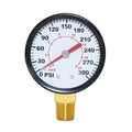 Joywayus Pressure Gauge 0 to 300 PSI Brass 1/4" Male NPT Thread Lower Mount by Joywayus