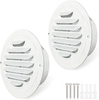 4 Inch Round Air Vent Covers, LouanXpert Stainless Steel Soffit Vent Covers by LouanXpert