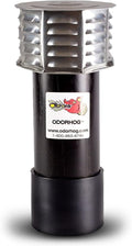 OdorHog Metal Cap Slip On Vent Stack Pipe Filter 4" Black ABS, Removes Outdoor by OdorHog-StoptheStink