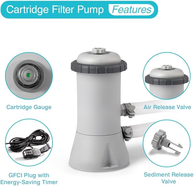 INTEX C1000 Krystal Clear Cartridge Filter Pump - Image 2