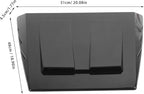 Gloss Black Hood Vent Cover Air Intake Decorative Trim Compatible - Image 3