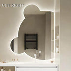 LTSRLL LED Vanity Mirror Cute Bear Decorative Mirror - Image 2