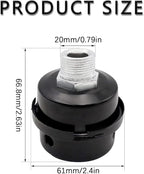 2 Pcs 20mm Air Compressor Silencer Filter, 1/2"Thread Intake Filter Noise - Image 5