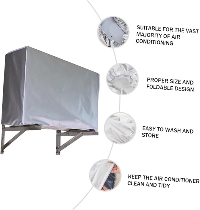 Happyyami Air Conditioner Hood Air Conditioner Cover Weatherproof Easy to Clean - Image 6