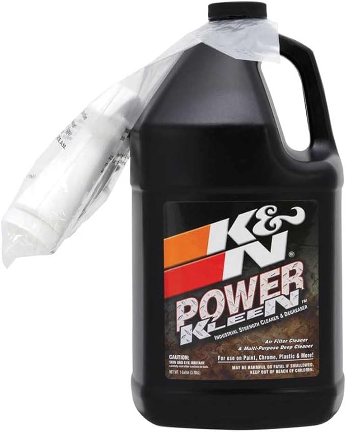 K&N Air Filter Cleaner and Degreaser: Power Kleen; 1 Gallon; Restore Engine Air by KNEngineeringInc