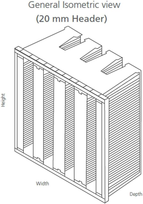 Mini Pleat Rigid Microglass V-Bank Air Filter 20x16x12 – MERV 14 ASHRAE 52.2 - Image 5