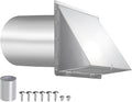 6 Inch Hooded Wall Vent with Screen and Damper, 6 Inch Exhaust Vent Cover Cap by JYINCPED