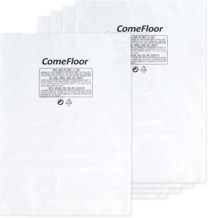 6.5Mil Clear Plastic Dust Collector Bags by ComeFloor